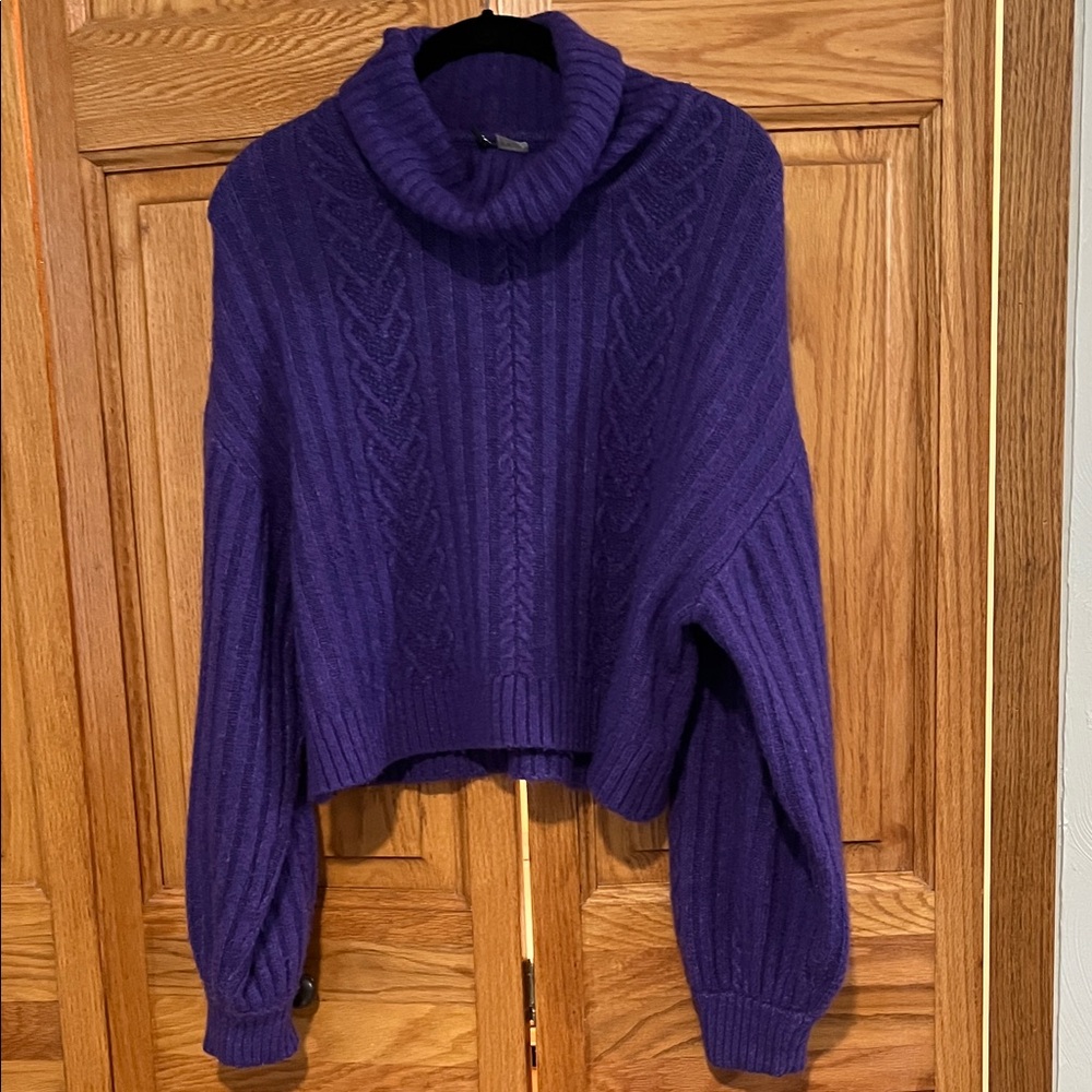 H&M Deep Purple Cowl Neck Sweater